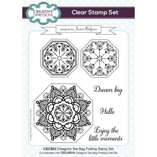 octagons  - Jamie rodgers tea bag folding stamp set  	cec983